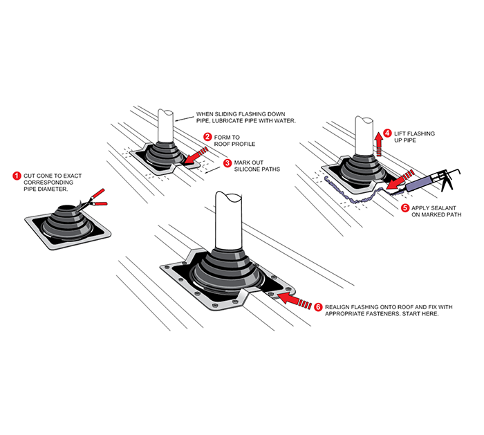 NT5100052  EPDM Pipe Roof Flashing